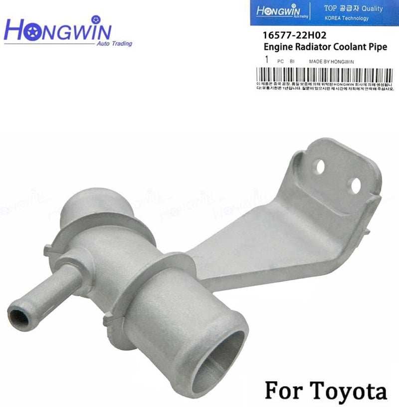 HWATPS 16577-22H02 Aluminium Engine Radiator Coolant Water Outlet Pipe For Toyota Corolla Matrix 2008-2017 1.8L L4 16577-22040,16577-22030 - Image 2